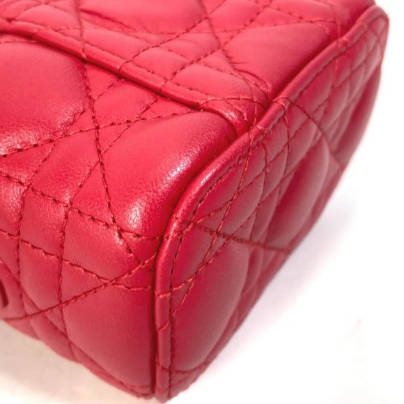 CHRISTIAN DIOR LADY DIOR Micro vanity Cannage 2WAY Shoulder Hand Bag - Picture 7 of 14